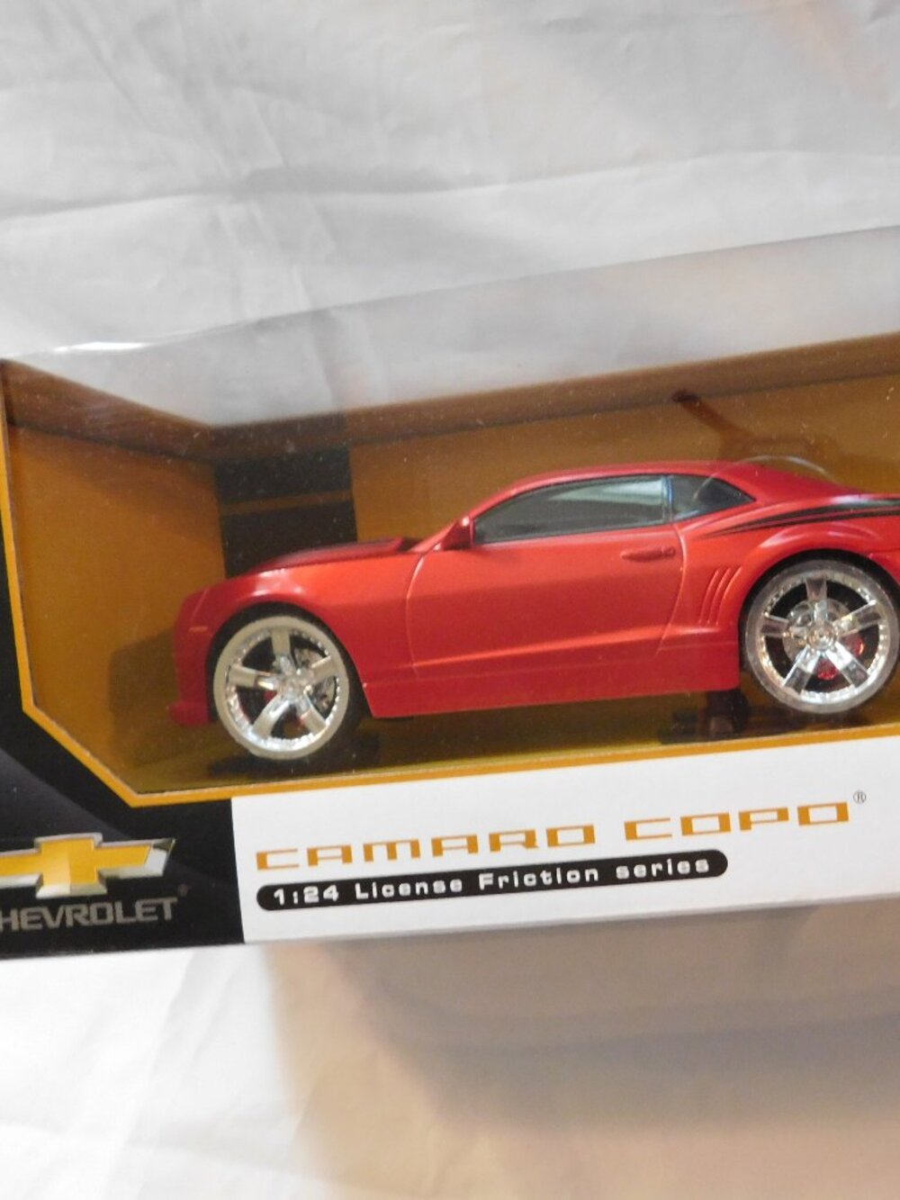 Chevrolet Camaro COPO 1:24 License Friction Toy Car Red New In Box